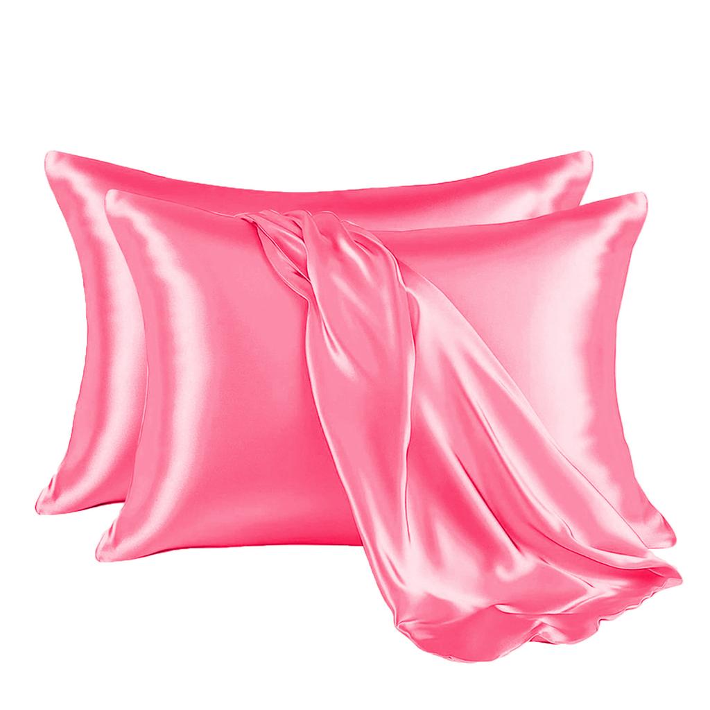 100% Silky Smooth Solid Color Pillowcase Like Silk Satin Pillow Cover Hair Beauty Soft Comfortable Pillow Case Home Decor