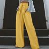 Summer Cotton Linen Retro Bohemian Loose Fit Oversized Trousers Women's Flared Pants