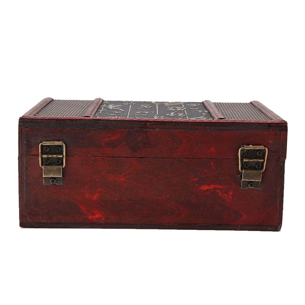 Caja de Almacenamiento de Madera Vintage Tamaño Pequeño Caja Organizadora para Libros y Joyas