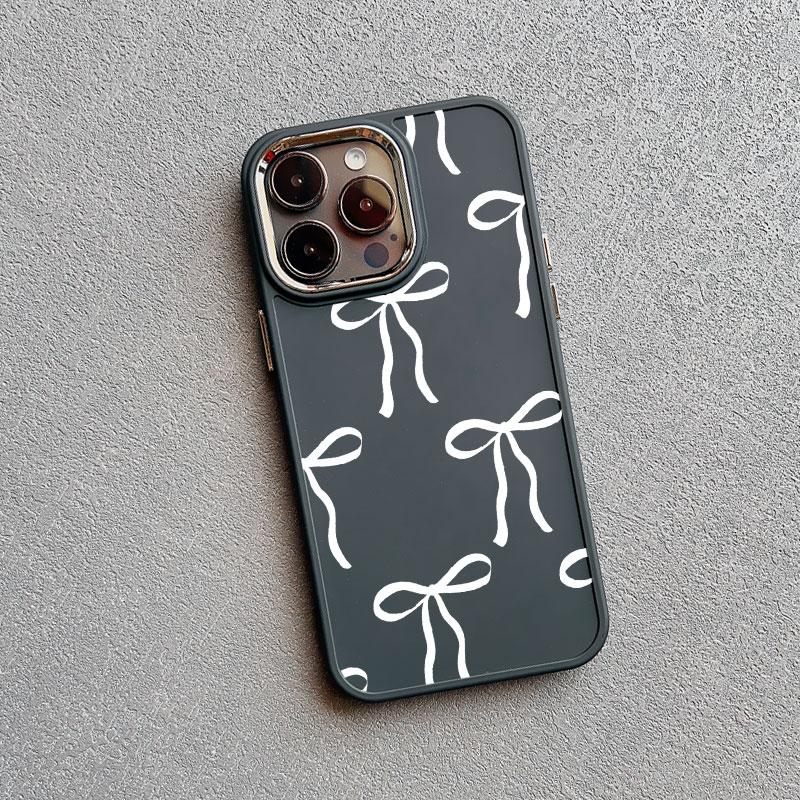

Милый бант и мелкий горошек Силиконовый чехол для телефона Для iPhone 16 Pro Max 13 11 12 Pro Max 15 14 Pro Max Plus XR XS X SE2 Задние крышки iphone X or XS
