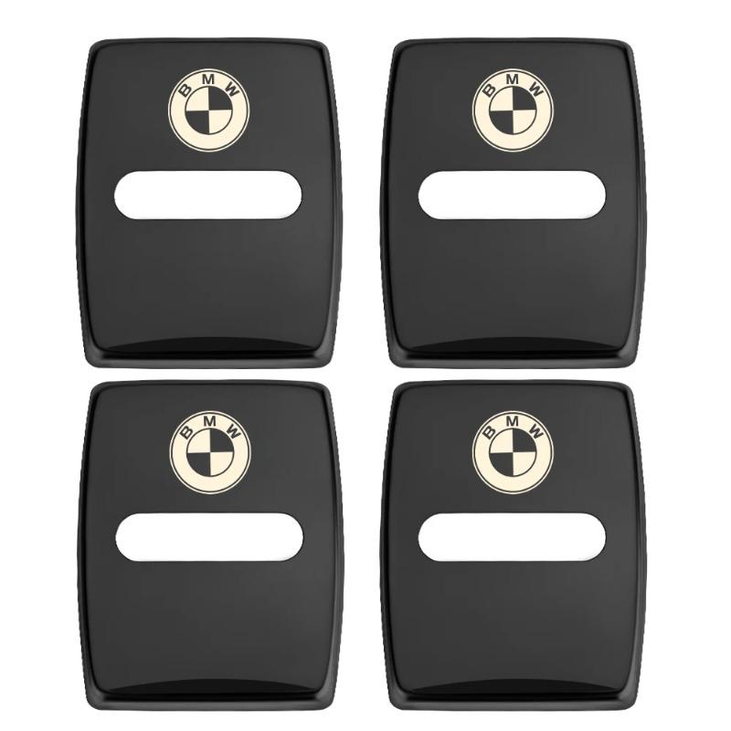 4Pcs Car Door Lock Protective Cover Stickers For BMW X1 X4 M6 X2 X5 X6 M3 M4 M6 GT M2 M5 1 2 3 5 6 Series E60 E46 E80 E92 G30