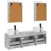 Bathroom Cabinet Set 5 Pcs Concrete Grey 50 X 14.5 X 70 Cm