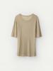 UMARMUNG Weightless Wool Half Sleeve Pullover_Champagne