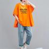 Spring and Summer Tops Age -reducing Thin Western Women's T-shirt Women's Belly Plus Size Loose Tops Clothing