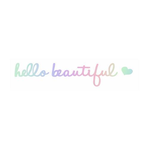 Hello Beautiful Rearview Mirror Decal Waterproof Rear View Mirror Decal Auto Sticker Hello Beautiful Sign Chic Car Decal