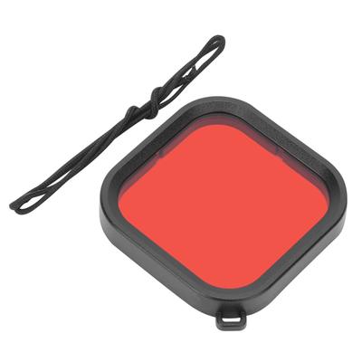 ABS Atsparus dulkėms Atsparus vandeniui Fotokameros Korpusas Nardymo Objektyvo Filtras Nardymo Aksesuarai GoPro 8Raudonam