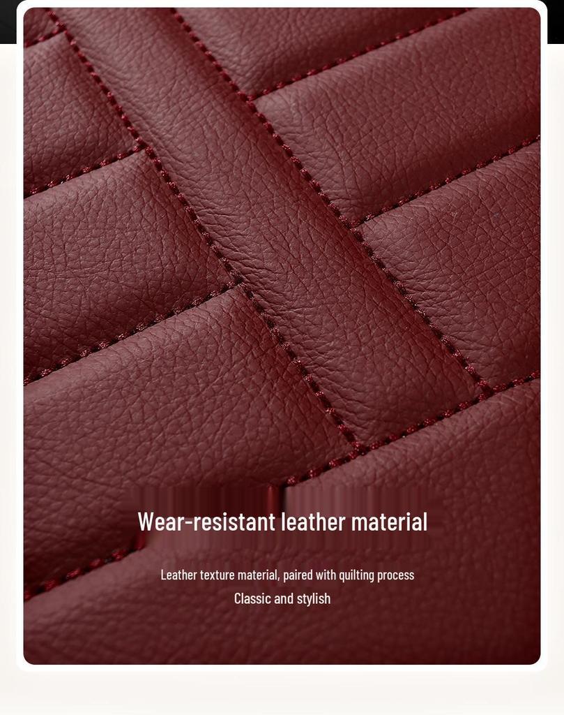 Universal Leather Car Seat Cover for All Seasons - Full Surround Cushion