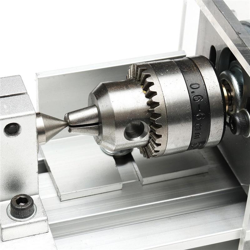 12-24V Mini Lathe Beads Machine Polisher Table Saw Mini DIY Wood Lathe 100W