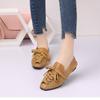 Women's Flat Shoes Summer Square Toe Soft Sole Casual Shoes for Women Outdoor Slip On Ladies Walking Shoes Female Half Slippers