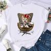 Women Print Cat Lovely Pet Animal Cute T Shirt Fashion Summer Female Casual Top Short Sleeve Tshirts Cartoon Graphic T-Shirts Women’s