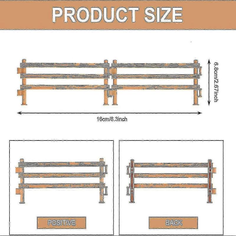 Plastic Farm Fence Toy Set 40Pcs for Horse Corral Barn Paddock Playset