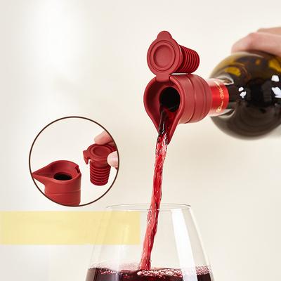 Hot Selling Soft Silicone Red Wine Sealing Stopper Champagne Stopper Home Creative Preservation Leak Proof Stopper Wine