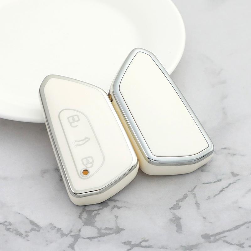TPU Car Remote Key Case Cover Shell Fob For VW Volkswagen Golf 8 2020 Skoda Octavia A8 2021 SEAT Leon MK4 Accessories