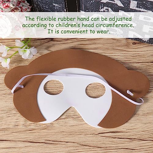 Toyvian Cute Hand-painted Animal Masks, Fox Masks, Cat Masks, Half Masks, DIY Unpainted Face Masks for Disguise, Balls, Costume Parties, Birthdays, Pa