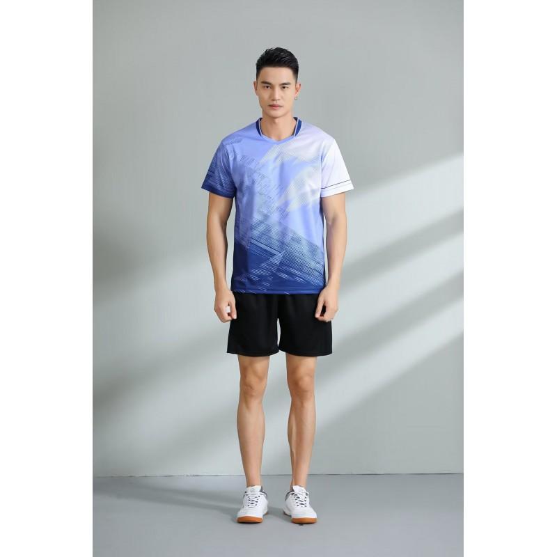 Men Women Badminton Shirts Short Sleeve Breathable Team Training Competition Tops