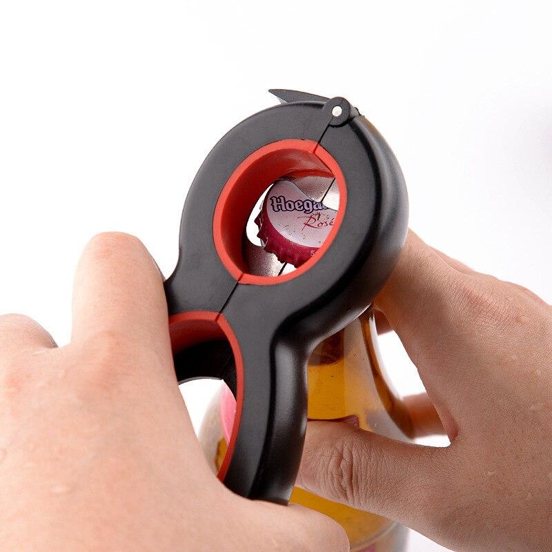Kitchen Gadget Stainless Steel 8-Character Can Openers Creative 6 In 1 Can Openers Beer Bottle Opener