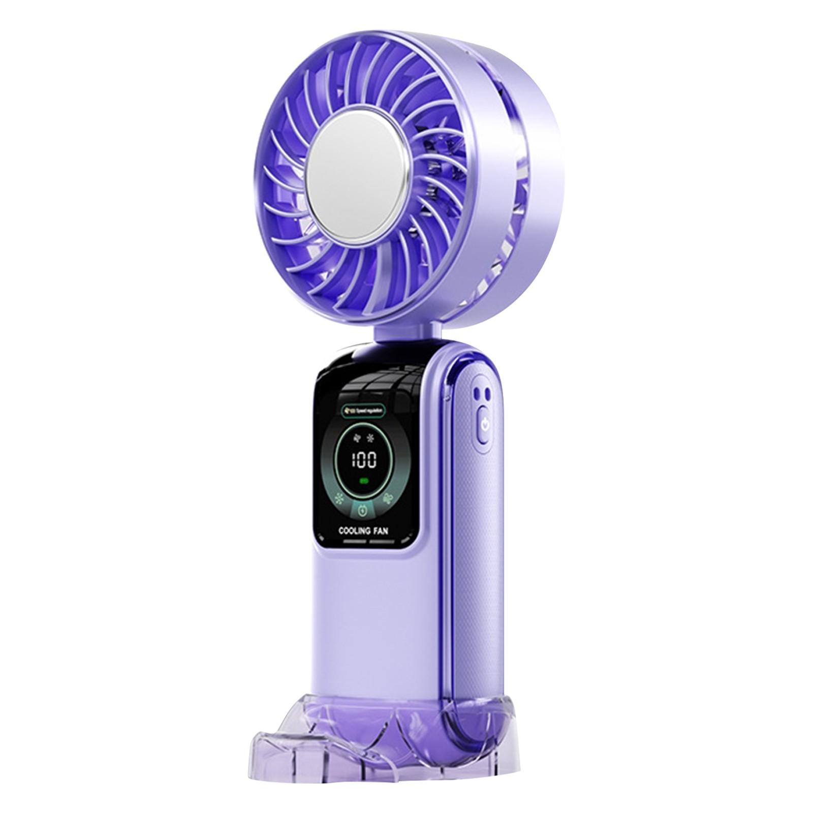 

Портативний дорожній ручний вентилятор: Ручний Персональний Акумуляторний Живлення від USB Висока Швидкість Залишайтеся Прохолодними у Спекотну Погоду Жіночий Пляжний Подарунок One Size фіолетовий