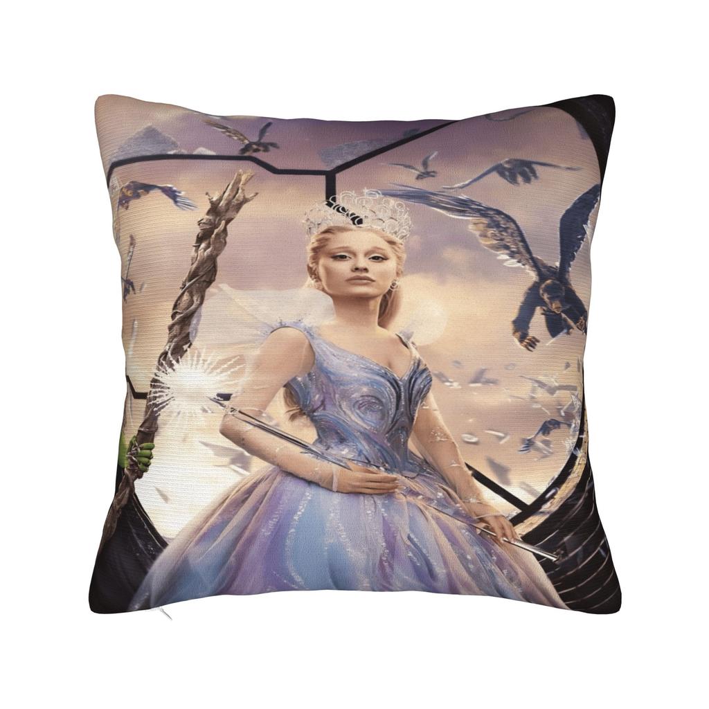 W-Wicked 2 Musical Movie Glinda Elphaba Pillow Cover Morden Pillow Case For Office Car Home Decor Comfy Pillowcases Gift
