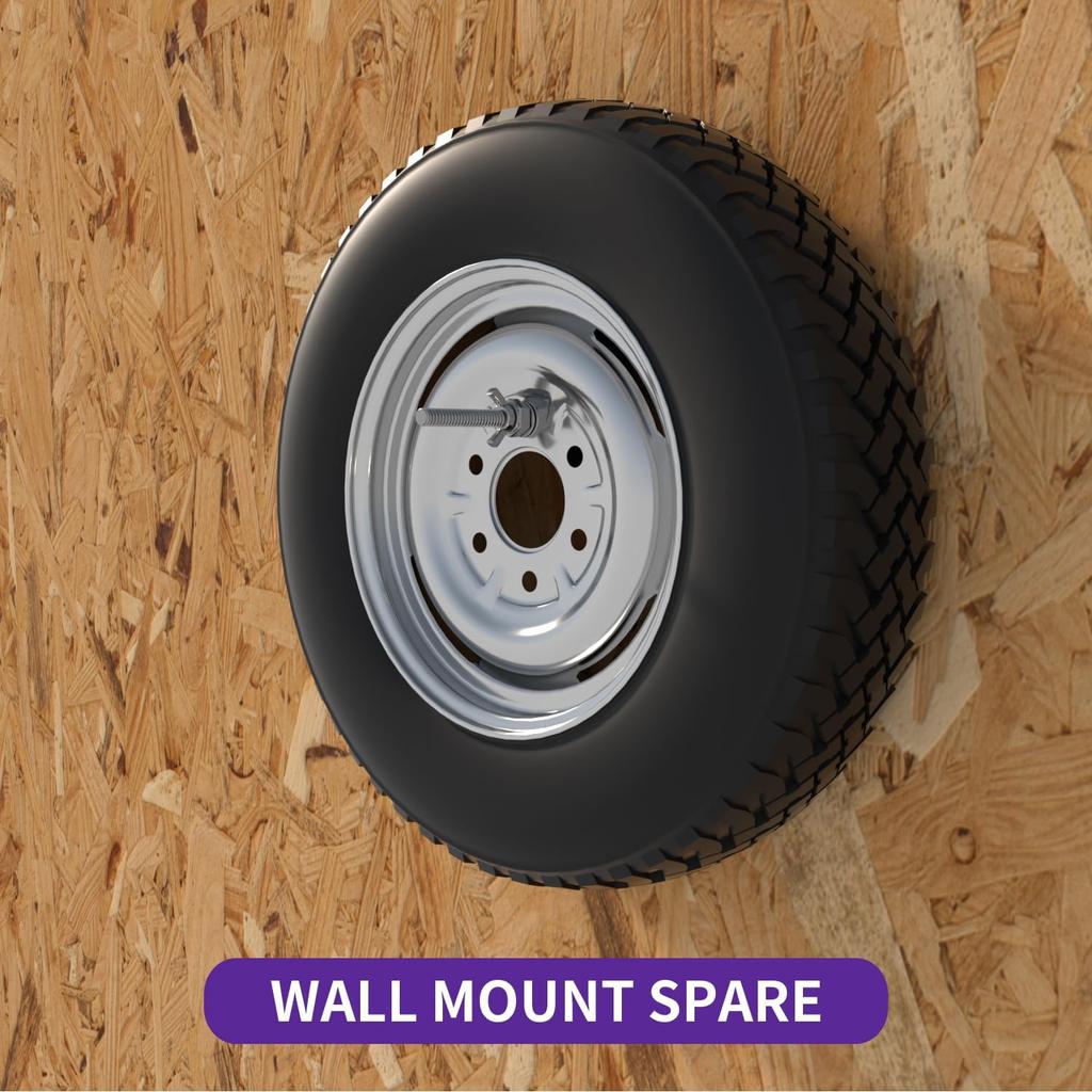 Wall Mount Spare Tire Mount for Enclosed Trailers, Upgraded Spare Wheel Carrier Fit for Camper Spare Tire, Boat Trailer, Garages and Warehouses
