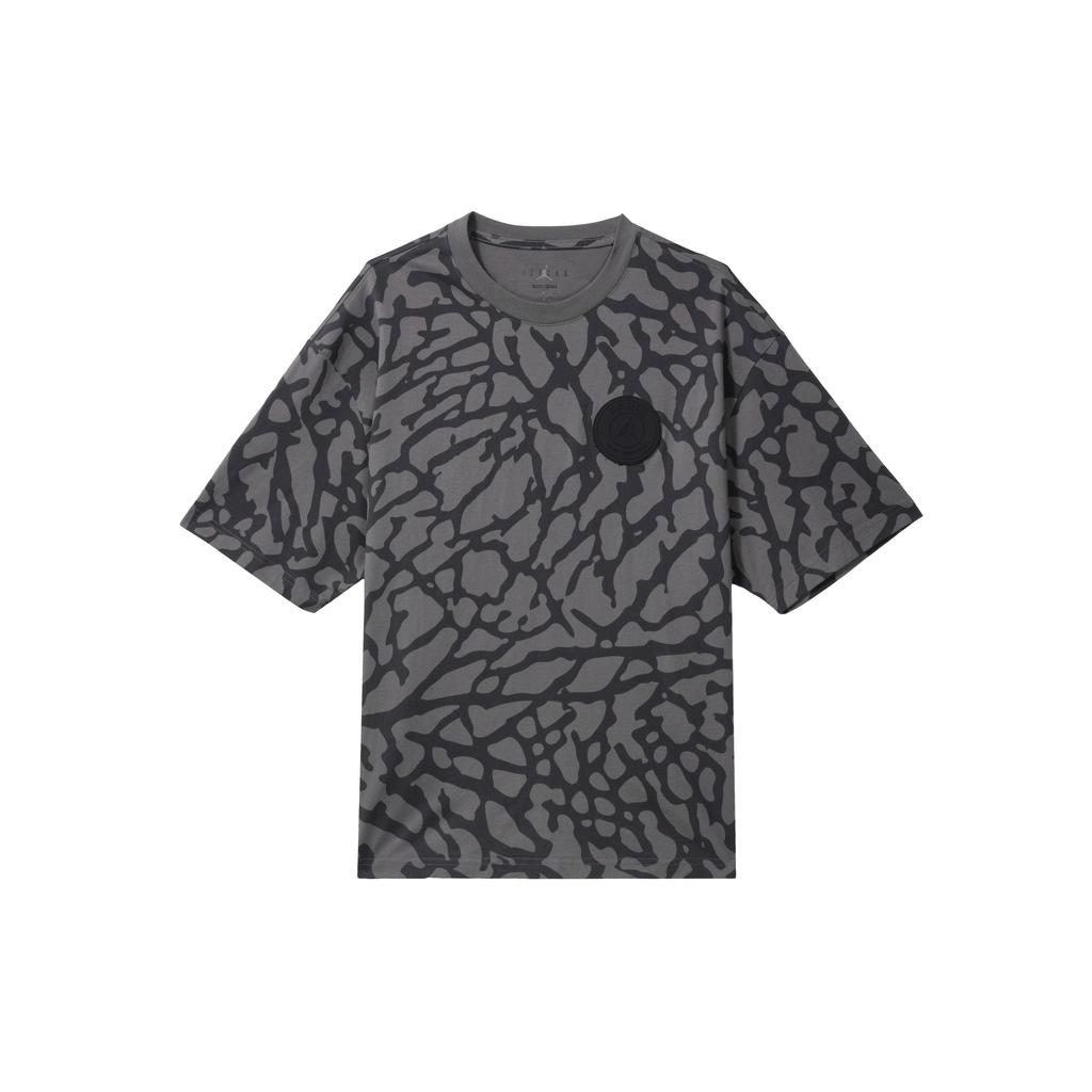 Jordan T-shirt Casual Girocollo a Maniche Corte con Stampa Paris Saint-Germain Uomo Top Nera DZ2912-068