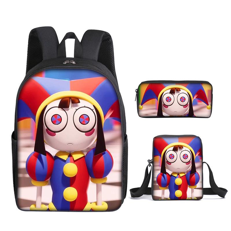 Digital Circus Children'S School Bag The Amazing Digital Circus Student Backpack Three-Piece Set