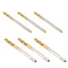 3Sets Spiral Fluted Tap Hand Tool Hardware Accessory High Speed Steel M3 M4 Gold Silver