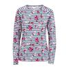 Womens/Ladies Floral Stripe Yarn Dyed Top