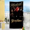 Michael Jackson Customized Name Beach Towel Super Soft Microfiber Quickdry Fabric Suitable for Sports Travel Swimming Yoga Bathroom Beach And Pool