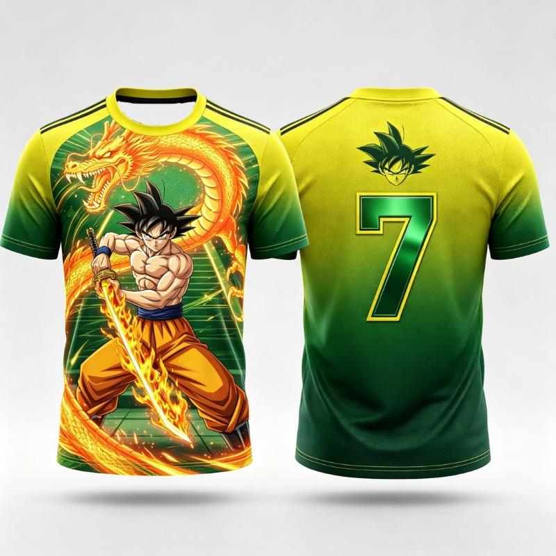 Jujutsu Kaisen 2026 Verano Nuevo N.º 10 N.º 7 Satoru Gojo Anime Especial Camiseta de Fútbol para Adultos Hombres Niños Impresión 3D Y2k