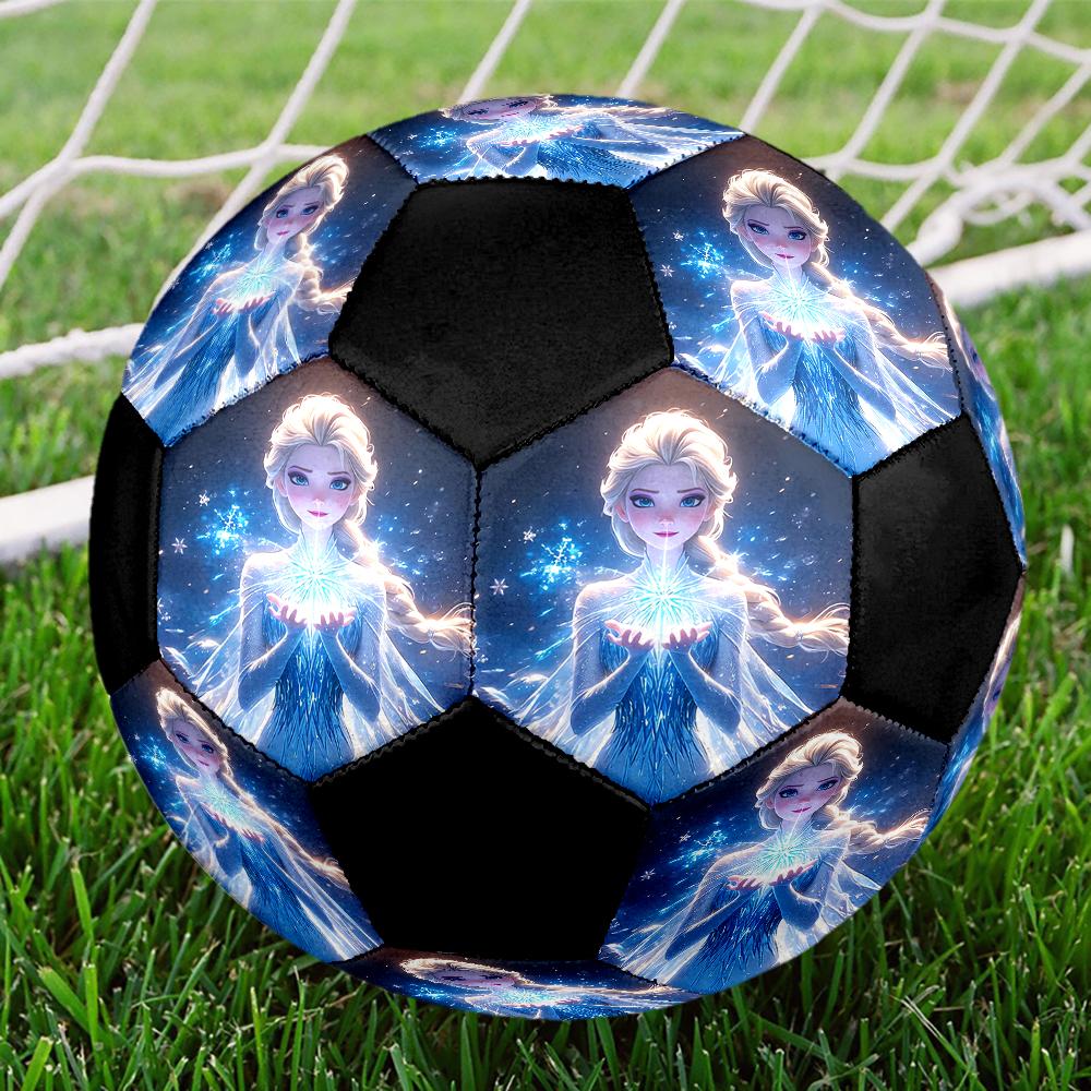 Elsa Theme Size 5 Soccer Ball, Suitable for Both Indoor and Outdoor Matches, a Gift Suitable for Everyone.