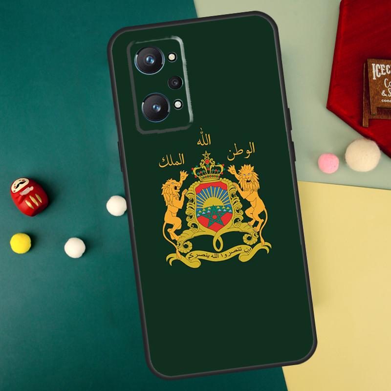 Morocco Flag Passport For Realme GT7 Pro 15 13 10 11 12 14 Pro Plus C55 C71 C75 C67 C63 C61 C53 C35 C65 GT6 Case