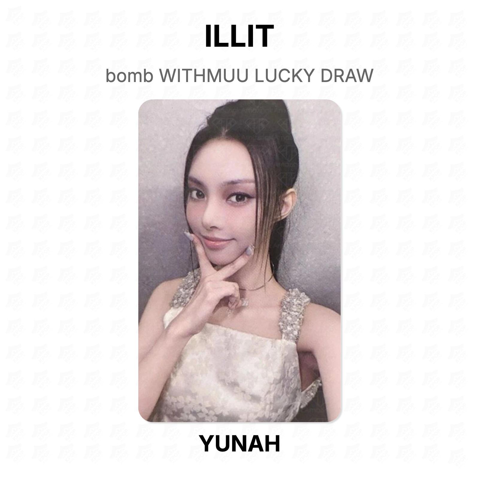 ILLIT bomb WITHMUU LUCKY DRAW Official Photocard YUNAH 02