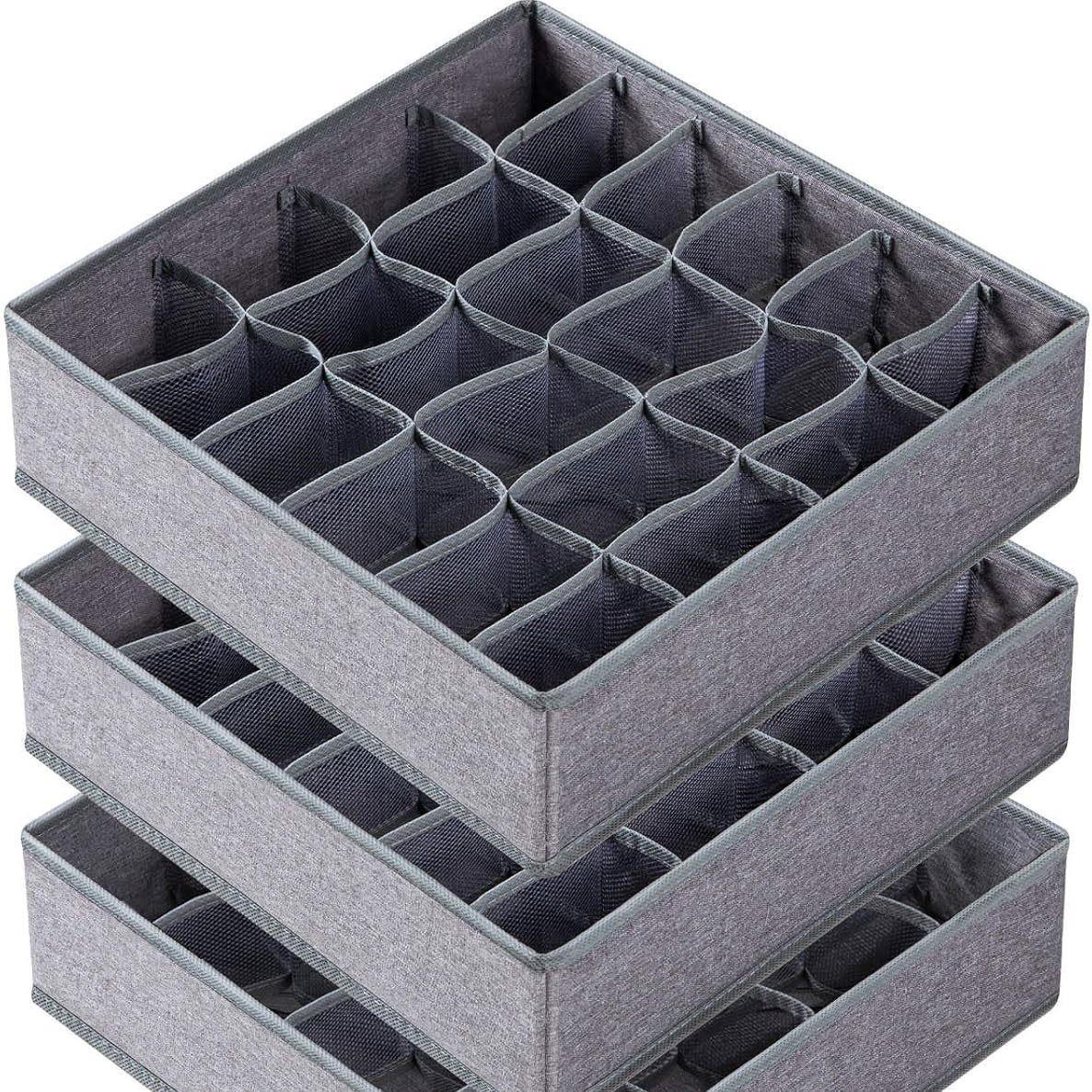 

Socks & Underwear 24-Grid Foldable Drawer Organizer