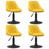 Day and Night - Day and Night Swivel Dining Chairs 4 Pcs Mustard Yellow Velvet