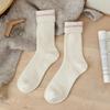 Autumn Winter Thicken Warm Women Socks Japanese Fashion Knitted Middle Tube Socks Women Solid Color Long Socks Christmas Gifts