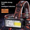 LED Headlamp 6-Modes Powerful Headlight Type-C Rechargeable 18650 Torch Built-in Battery Camping Fishing Light