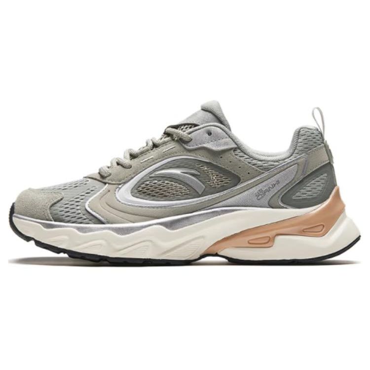ANTA Millennium Glacier Women Retro Trendy Casual Dad Shoes Light Gray Off White Gum 122428890-7 36