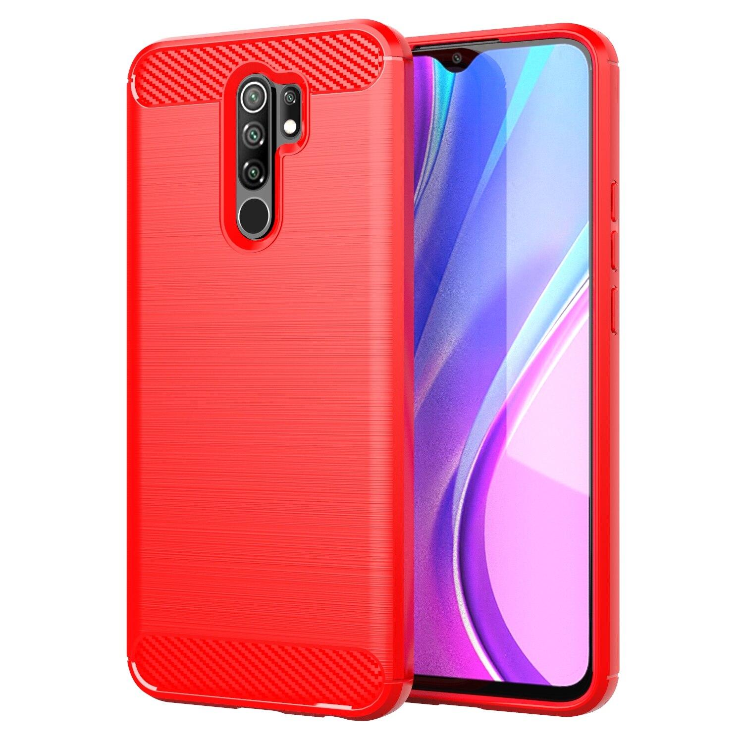 

Почему мягкий силиконовый чехол для Xiaomi Redmi 9, противоударный чехол из ТПУ из углеродного волокна для Xiaomi Redmi Note 9, простой чехол Redmi Note 9 красный