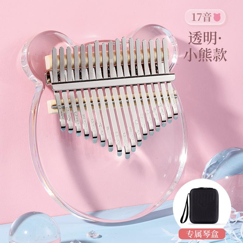 Crystal Thumb Piano 17 Tone Kalimba Acrylic Thumb Piano Finger Pianoforte Musical Instruments