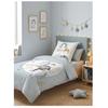 140x200 Cm Bedding Set - EDEN - Knight - 100% Cotton - Blue and White Print - Snap Fasteners