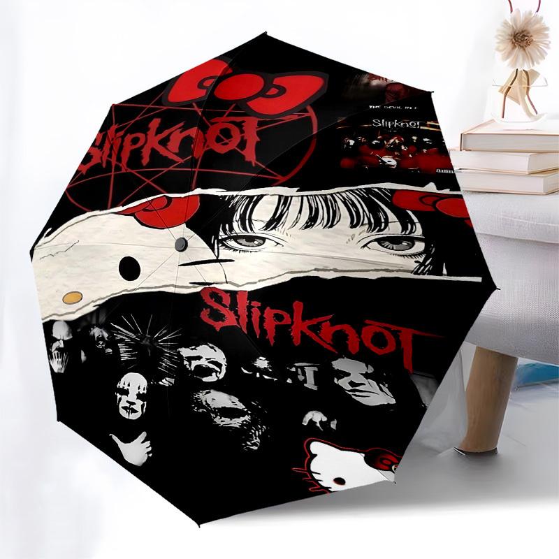 1pc Slipknot Hello KittyOpen/Close Umbrella-Windproof, Compact Travel Umbrella, Sturdy 8-Rib Shaft1113