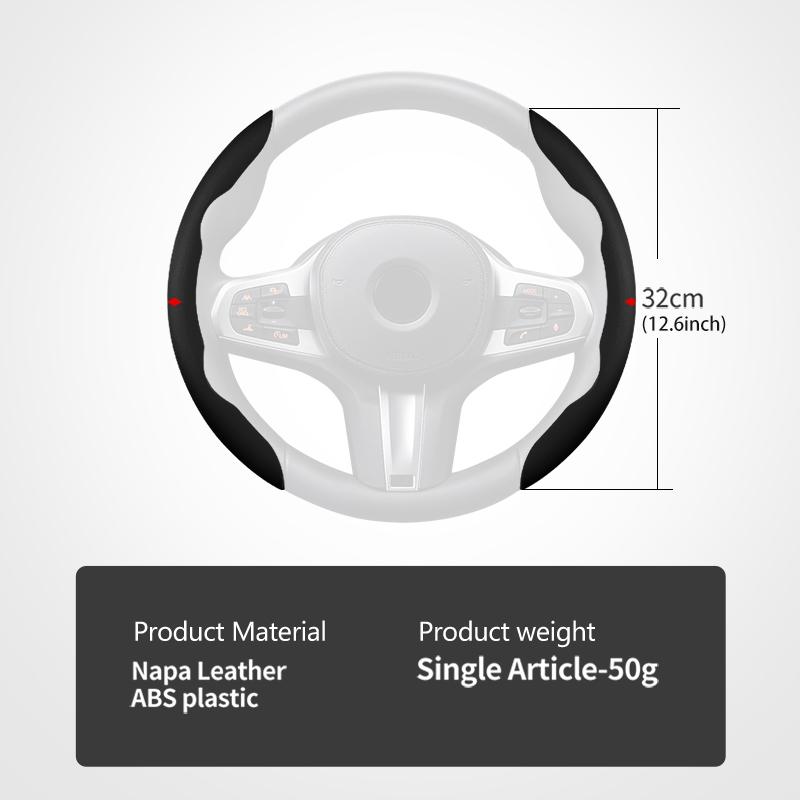 Car Anti Slip Decoration Leather Steering Wheel Covers Interior Accessories For Mitsubishi Outlander Lancer Eclipse Mirage