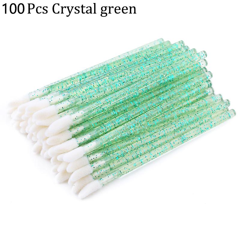 50Pcs Disposable Crystal Eyelash Brush Lashes Micro Lip Brushes Supplies Applicator Cleaner Beauty Eyelash Extension Tools