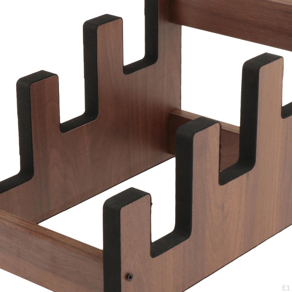 Electric Guitar Stand 3 Guitars Display Rack for Home, Studio, Stage, Wooden