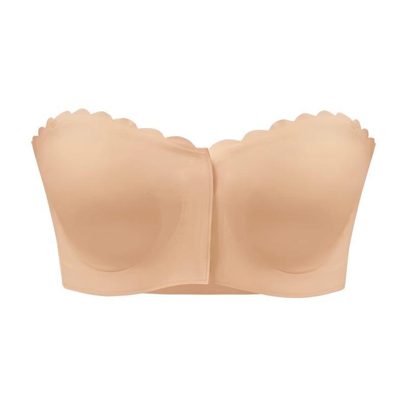 Damen S Nahtloser Trägerloser Push-Up-BH Für Hochzeit Dünn Atmungsaktiv
