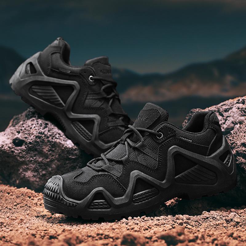 Men s Plus Size Non-Slip Retro Hiking & Casual Thick Sole Outdoor Sports Shoes 45 чёрный