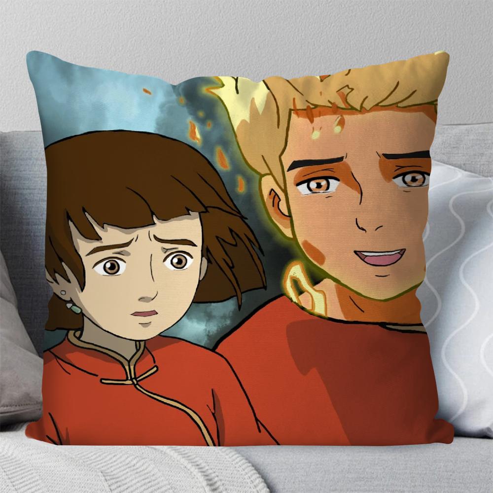 1 Stück Big Fish And Begonia Animation Kissenbezug Quadratisches Kissen Schlafzimmer Sofa Freizeit Komfort Auto Wohnzimmer Heimdekoration 40X40