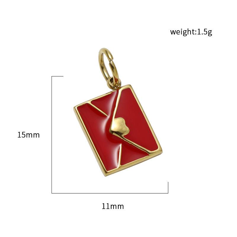 Drip Envelope High Heels Glasses Love A Scissors Pendant Necklace Vacuum Plated Stainless Steel Diy Accessories