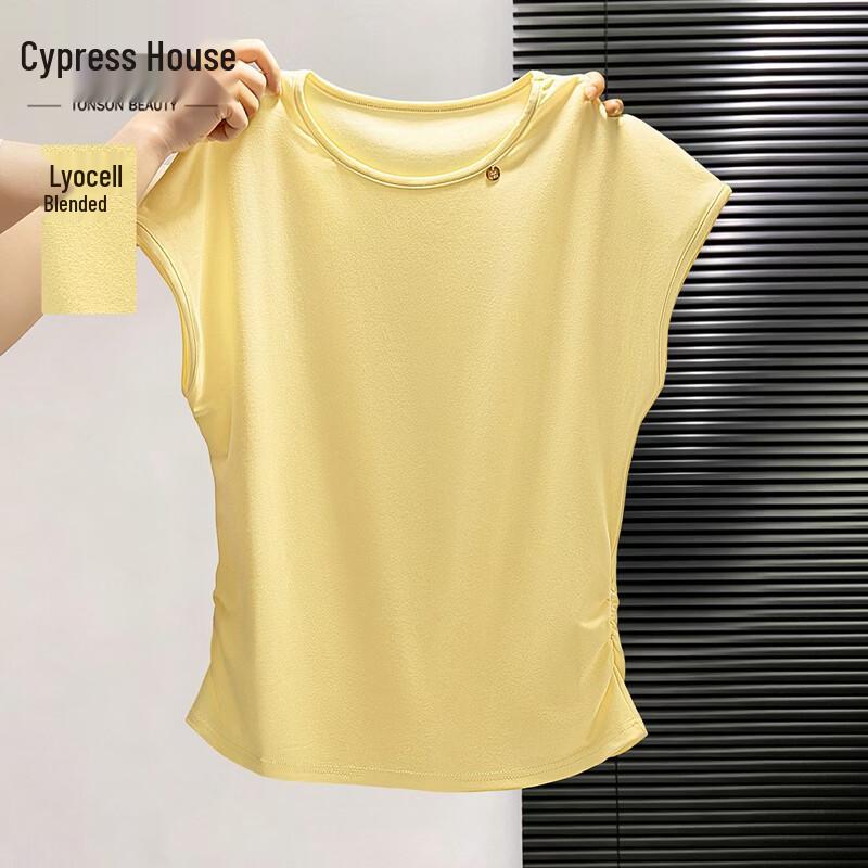 Si Ba She Women s Lyocell Blend Slim Fit Round Neck T-shirt M