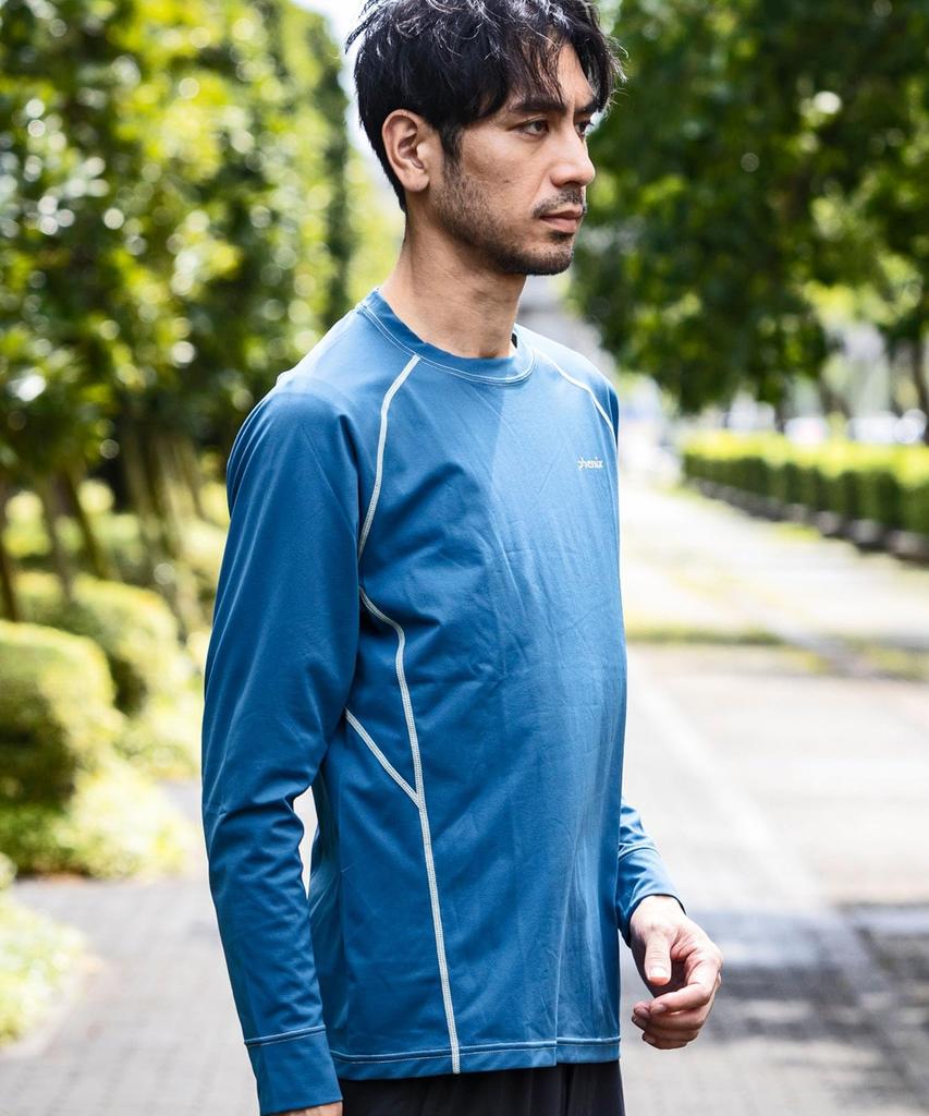 Phoenix Crew Neck Long Sleeve in Blue Green Men's T-Shirt (PH5300)